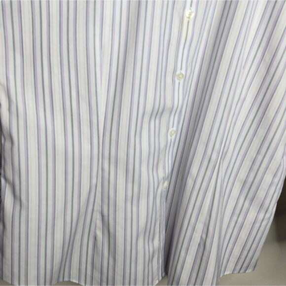 Brooks Brothers Women's Fitted Stretch Non-Iron White Striped Shirt Size 10 - Picture 5 of 9